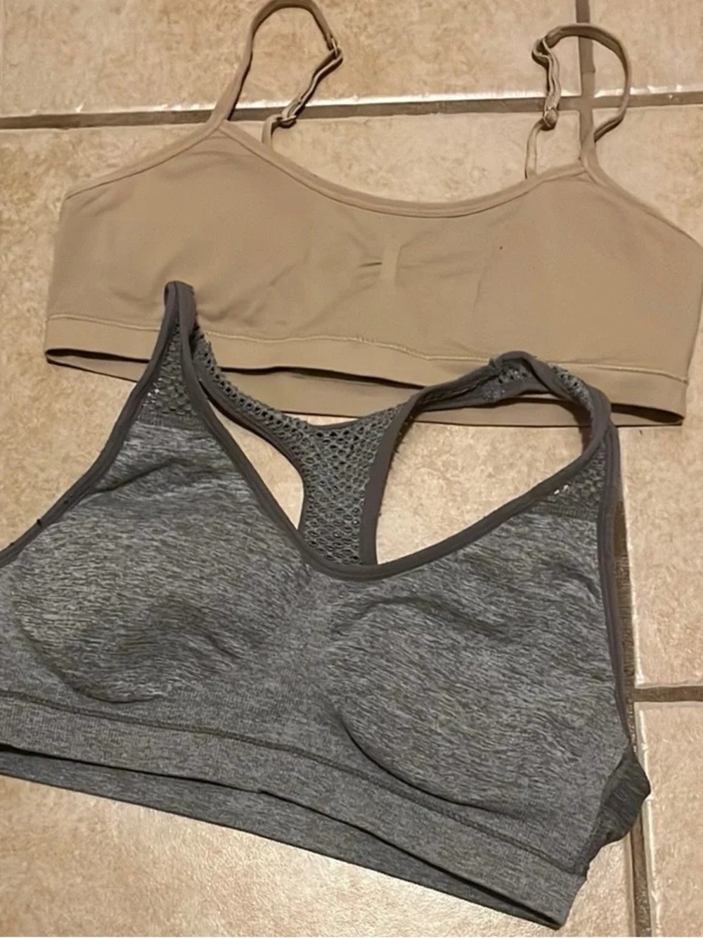 Kith Nude and Gray Bralette Duo